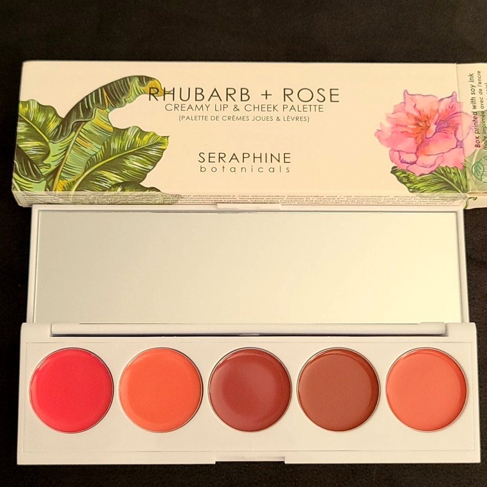 Seraphine Rhubarb And Rose lip and cheek Palette